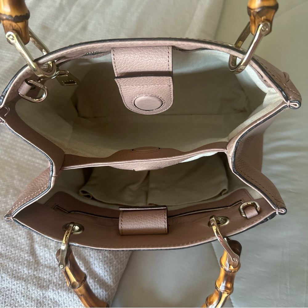 Gucci Bamboo Top Handle Small Shopper Handbag - Picture 4 of 11